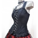 Corset de Encaje con Tirantes Color Negro