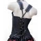 Corset de Encaje con Tirantes Color Negro