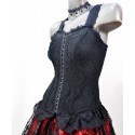 Corset Encaje con Tirantes y Broches Delanteros