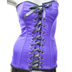 Corset Morado Liso con Cintas