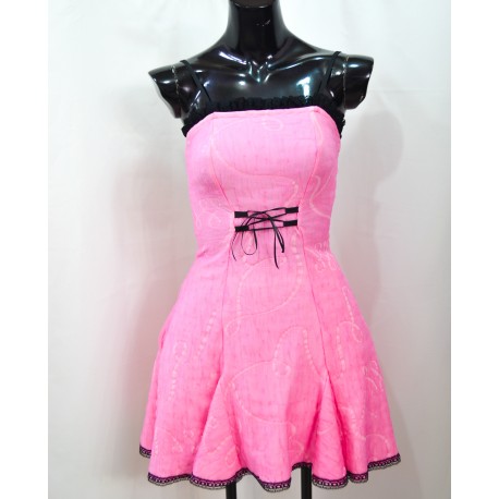 Vestido Karla Rosado Pálido con Bordados