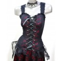 Corset Celta -  Rojo con Negro