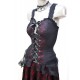 Corset Celta -  Rojo con Negro