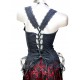 Corset Celta -  Rojo con Negro