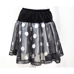 Falda con Lunares Negros