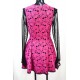 Vestido Floreado Rosado en Relieve